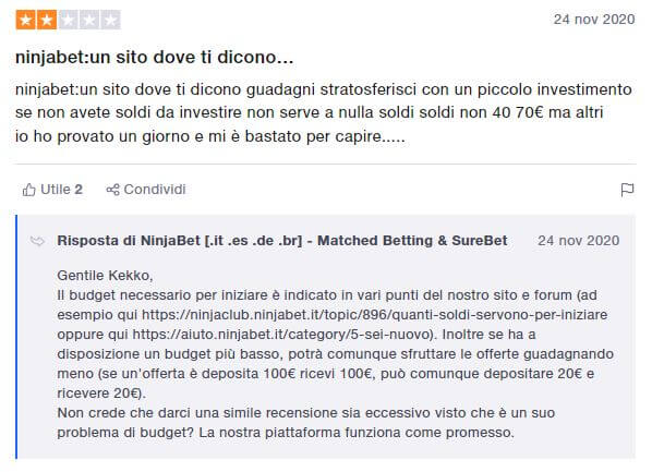 recensione ninjabet numero 4