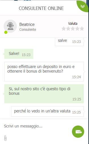 assistenza clienti chat 1xbet