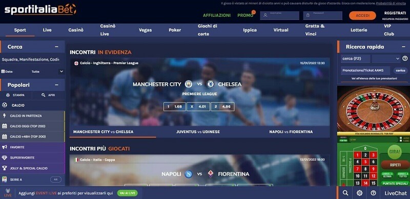 sport italia bet sito