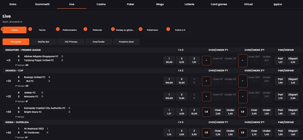 newgioco scommesse live