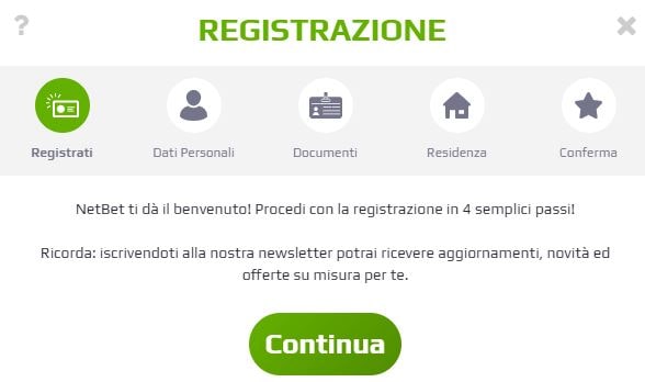 registrazione netbet